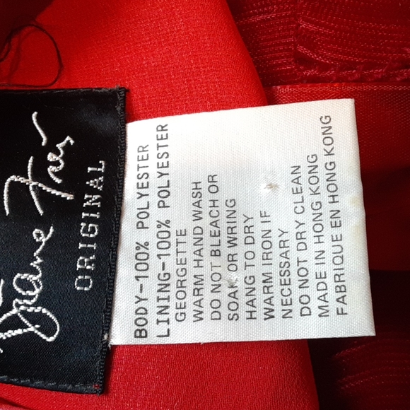 Diane Freis Chiffon two-piece dress of abstract print in multi-colors - Picture 3 of 17